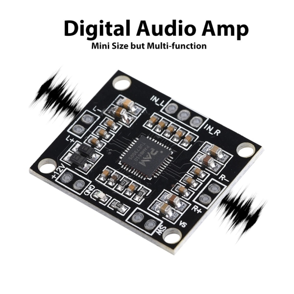 Klass D 12V 15W Digital Audio Amplifier Board Amp Dual Channel Video Stereo Module