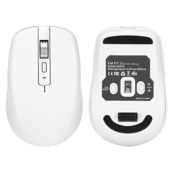Trådlös mus Ergonomisk design RGB-belysning Dual Mode Switching Computer Supplies för Win för OS X för Android