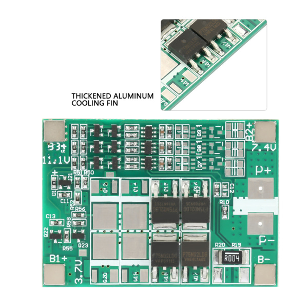 3S 12V 20A litiumbatteriskyddskort Precision BMS PCB-kort