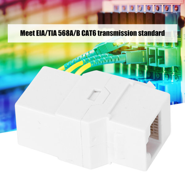 2st CAT6-modul nätverksgenomföringskabelkontakter ABS Single Port Interface RJ45