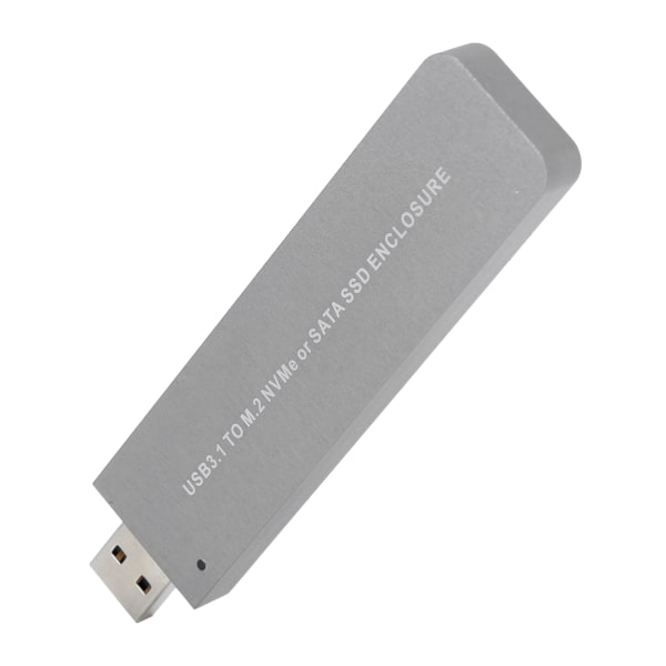 Hårddiskbox Aluminiumlegering USB3.1 till M.2 NVME/SATA SSD-hölje Nätverksadapter LM-915