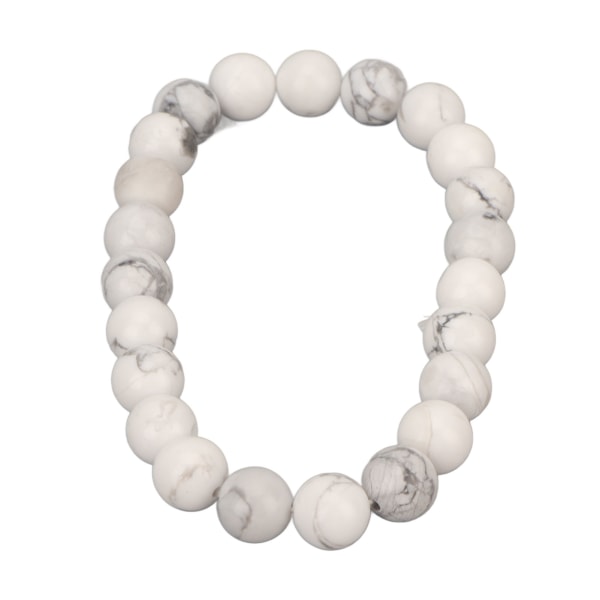 8MM pärlarmband unisex stress relief Jadestone Stretch 23st pärlor Healing smycken för Yoga Meditation Vit