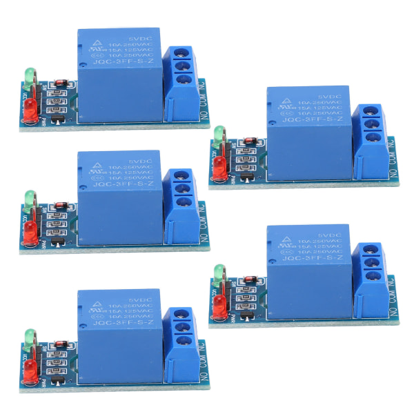 5 st 1-kanals relämodulkortsköld med optokopplarisolering 5V elektronisk komponent