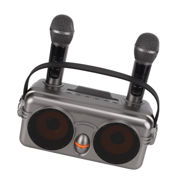 Bärbart karaoke-högtalarsystem Kraftfull Bluetooth karaokemaskin med dubbla trådlösa mikrofoner för utomhusbruk inomhus