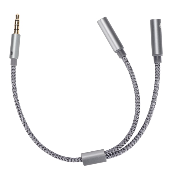 Hörlursförlängningskabel 4-polig guldpläterad hane till två honor hörlurar Y-kabel för bärbar telefondator