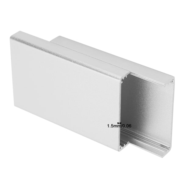 Aluminiumkapsling PCB Instrument Shell Elektronisk kylbox Silver 20*50*80mm