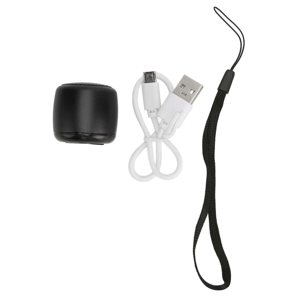Mini Bluetooth -högtalare Tung Subwoofer USB Uppladdningsbar metall Bärbar trådlös högtalare för telefon Tablet PC Svart