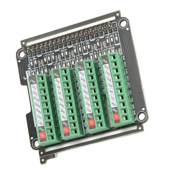 Terminalblock Breakout Board LED-ljus 3,3V 3A Plintblocksmodul för RPi A+3A+B+2B 3B 3B+4B