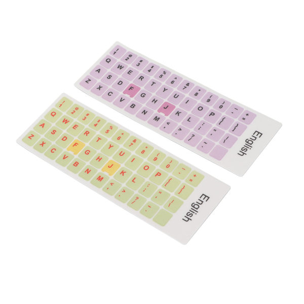 2st Tangentbordsdekaler Färgglada engelska språk Dammtät Vattentät beläggning PVC-material Dator Keycaps Stickers D