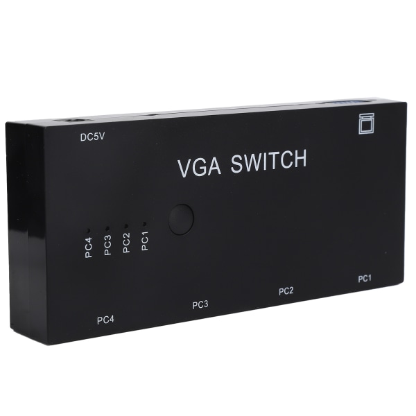VGA Switcher 4 In 1 Out VGA Splitter Switch Box Video Converter för VGA/XVGA/SVGA/UXGA
