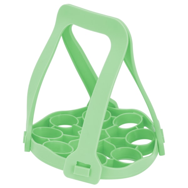 Bärbar ångkorg Multifunktionell ångad ägghållare Hylla Köksmaterial Grön