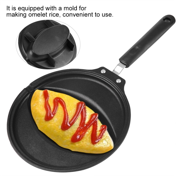 Non Stick Stekpanna Omelettpanna med form för omelettrisframställning
