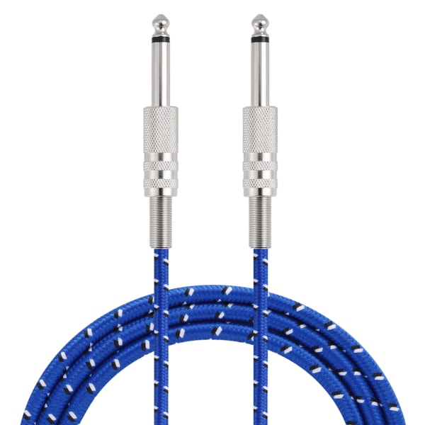 Mono gitarrkabel hane till hane trådsladd 6,35 mm rak kontakt för elektriska instrument 1 m