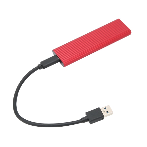 SSD-hölje M.2 NGFF SATA-adapterbox B-nyckel B+M-nyckel Extern case för Win Xp/7/8/(Röd )