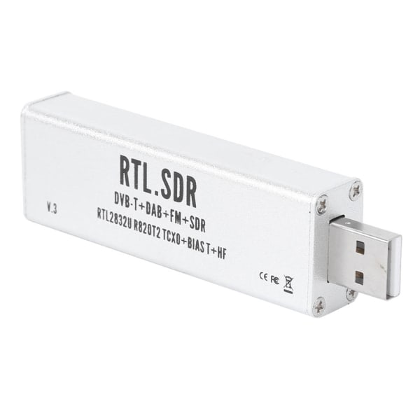 Fullbandsmottagare RTL-SDR radiokommunikationssystem 0,1MHz-1,7GHz för XP/Win10/Android