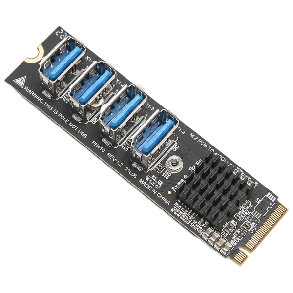 M.2 till PCIe expansionskort PCIE 4 portar Stark anti-störning Stabil överföring M.2 till Pcie 4 portar