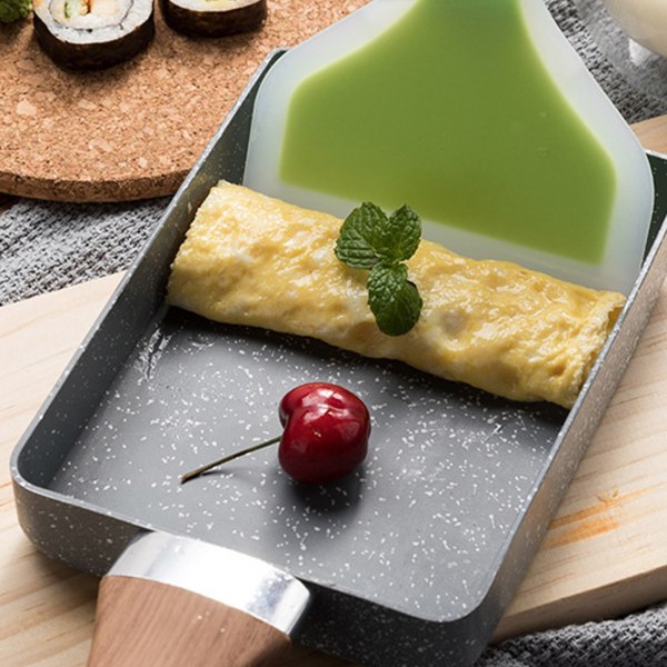 Tamagoyaki Pan Prevent Stick Mini japansk omelett Pan Frukost Platt Pan för kökstillbehör Svart 15x18cm / 5,9x7,1in