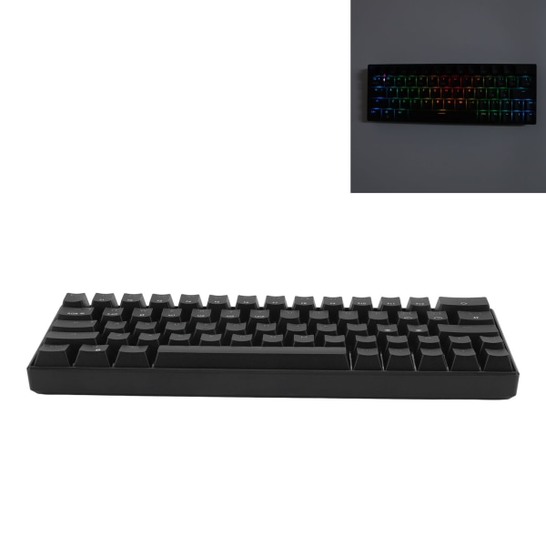 Mekaniskt tangentbord 64 tangenter RGB Trådlöst 2.4G BT3.0 5.0 Typ C Kabelanslutning Ergonomisk Svart Mekaniskt tangentbord Röd Switch