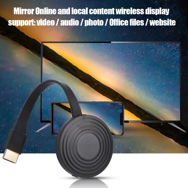 E9 Wecast Pusher HDMI Wireless Mirroring Wifi Display Receiver för Android / iOS-telefoner