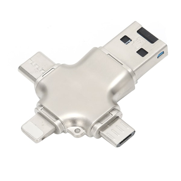 Yvonne U Disk OTG 4-portar USB2.0 Flash Drive för iOS/Android Type-C/Android Micro USB/PC Y2332G