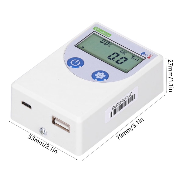 LCD WiFi temperaturfuktighetsmätare Termometer Hygrometer med telefonfjärrkontrollvarning