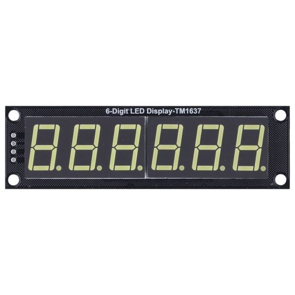 LED-display digitalt rör 6 siffror 7 segment decimal vitt ljus digital displaymodul