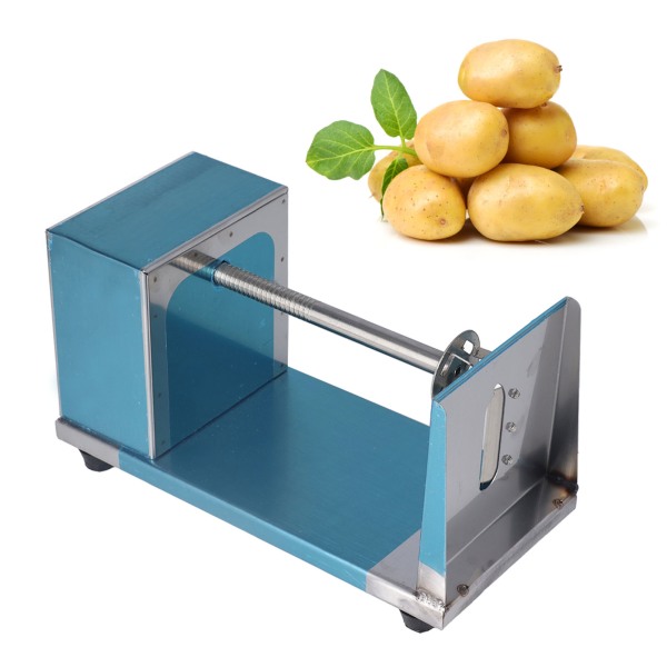 Manuell vriden potatischipsmaskin i rostfritt stål Handvevad potatisskärare för kommersiella hushåll