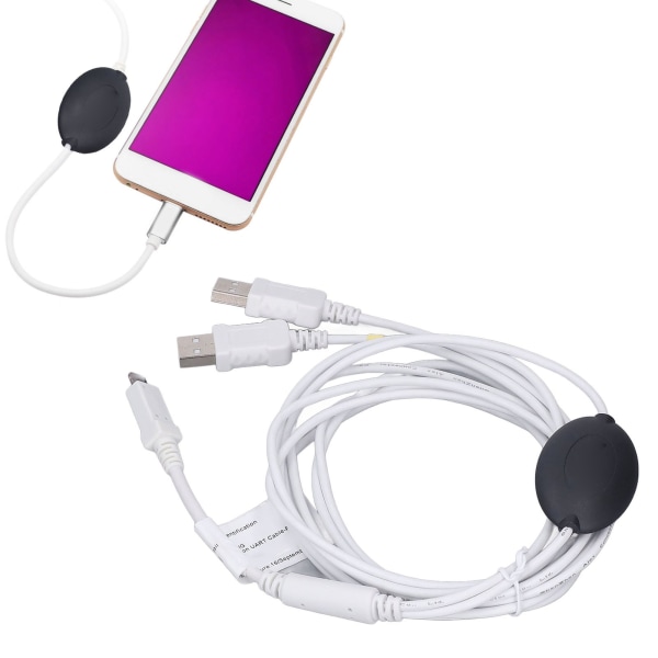 DCSD USB Flash Engineering Kabel Realtidsdetektering Mobiltelefon Testsladd för IPhone 6S X Svart