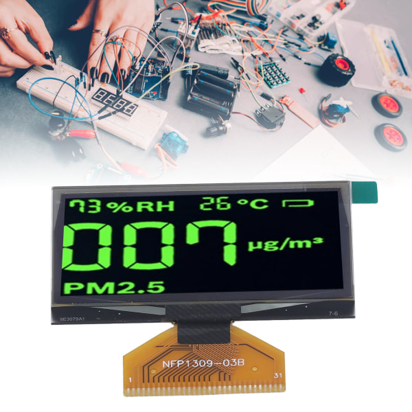 2,42-tums displayskärmsmodul Organisk lysdiodskärm SSD1309 svetsinstallation displaymodul grön