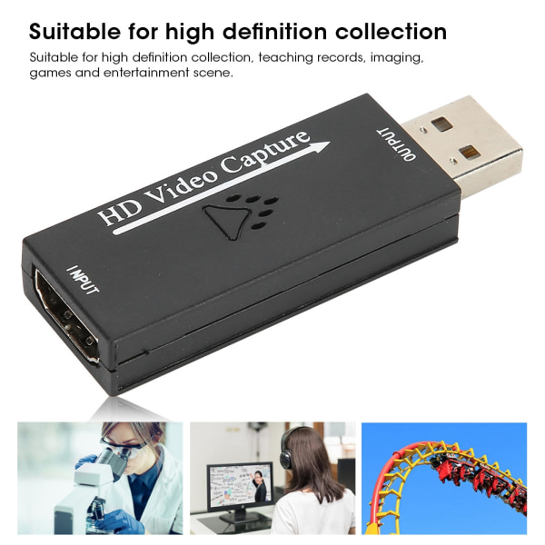 USB2.0 HDMI 1 Way Video Capture Card Live Broadcast Recording Box Stöd för OBS