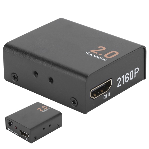 Mini HDMI2.0 Extender Repeater Stöd 4Kx2K HDMI Signalförstärkare Stöd 3D TransmissionBlack