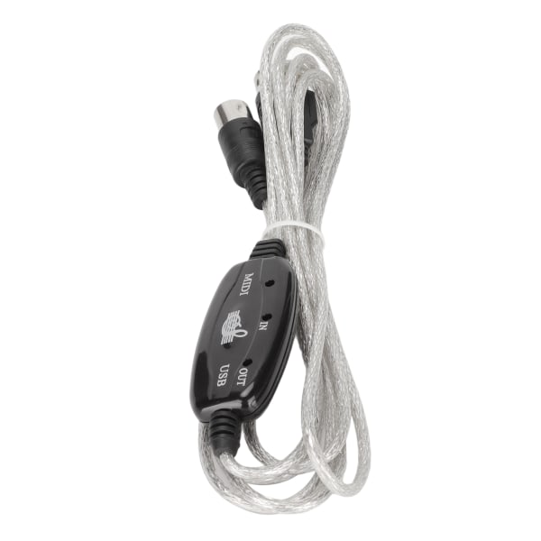 MIDI till USB kabel Ca 2,2yd lång 16-kanalers USB PC-gränssnitt LED Power USB MIDI-kabel