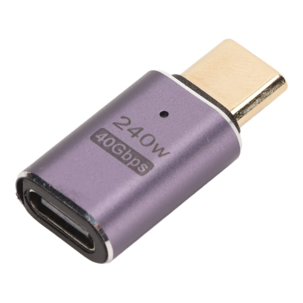 Typ C Adapter USB4.0 HD 8K 40Gbps PD240W Snabbladdnings aluminiumskal Bärbar Typ C till Typ C Adapter för mobiltelefon hane till hona, rak