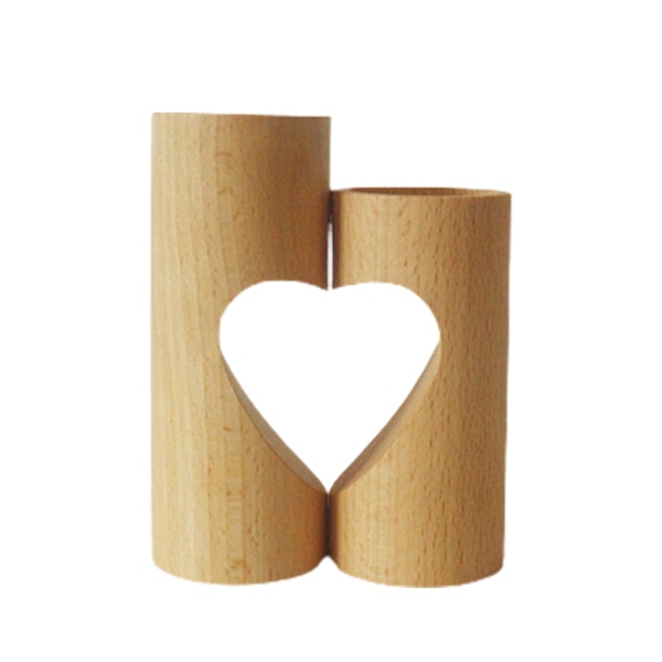 Hjärtformad värmeljushållare i trä Dekorativa ljusstakar Heminredning Present till flickvän Bröllopsfamilj