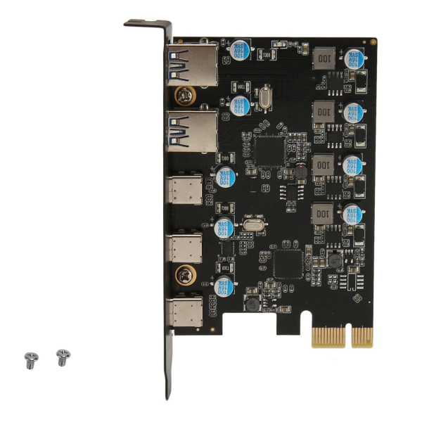 UP5300 5-portar USB 3.1 PCIe-expansionskort 5 Gbps Snabböverföring Desktop PC-expansionskort för Windows 7 8 10 för OS X
