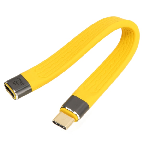 Kort USB C till USB C flexibel kabel typ C hane till hona PD 100W 5A snabbladdning 40 Gbps dataöverföringskabel