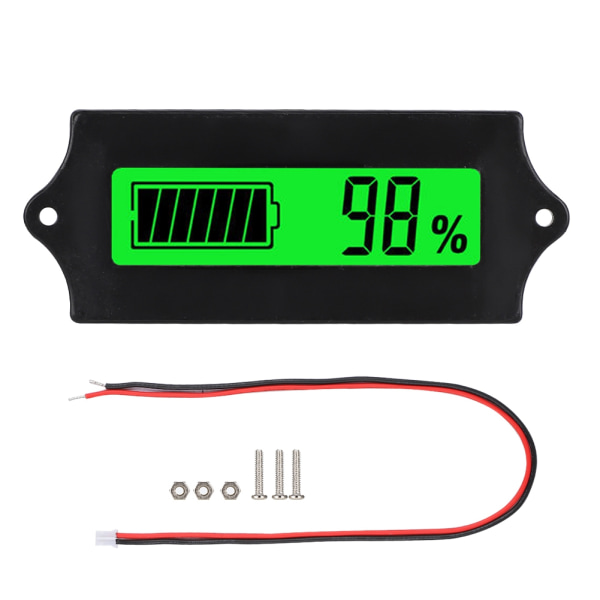 12-84V GY-6G power LCD-skärm Spänningsmätare Voltmeter med ljuslarm (grönt ljus)