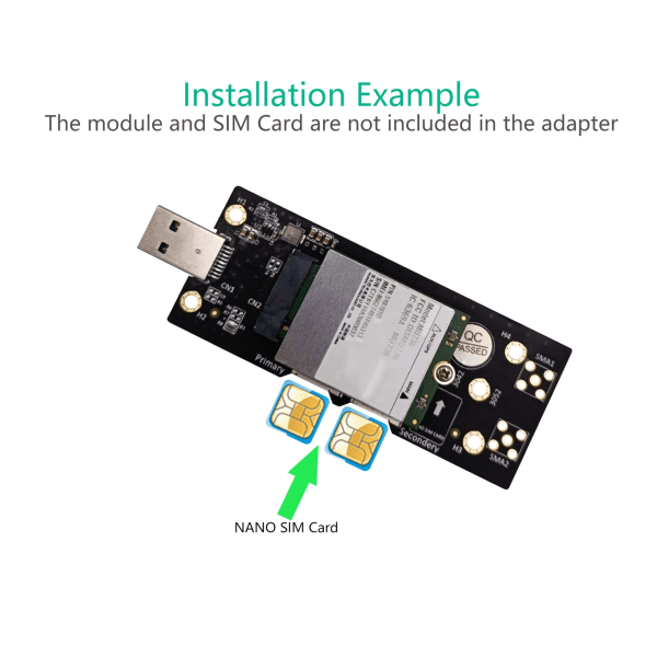 Adapterkort NGFF(M.2)-nyckel B till USB 3.0 med dubbla SIM-kortplats Nätverkstillbehör