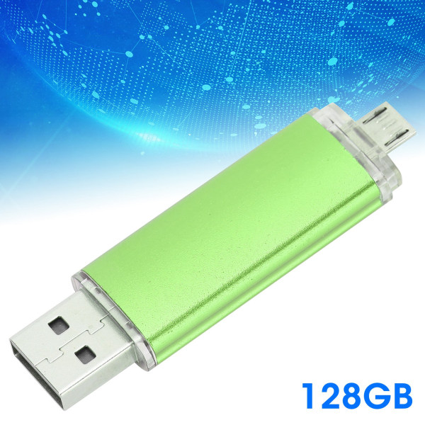 2 i 1 USB Disk Micro U Minnesdisk Höghastighets Photo Flash Drive OTG USB2.0 Telefontillbehör128GB