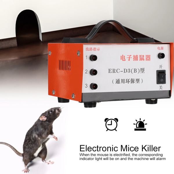 1800V elektronisk högspänningsråttfälla Elektrisk möss Musdödare CN-kontakt 220V