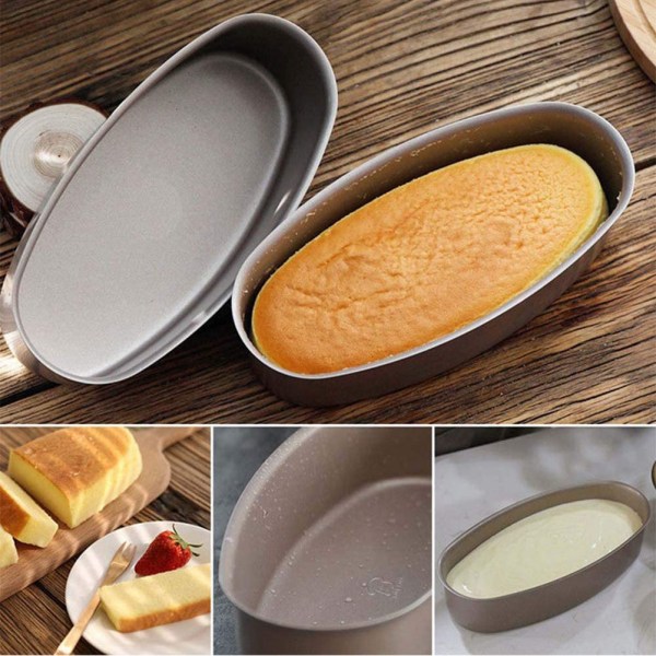 Oval form Nonstick Bakplåt Bröd Limpa Form Ostkaka Plåt Kaka Pan Kök Matlagning Bakverktyg