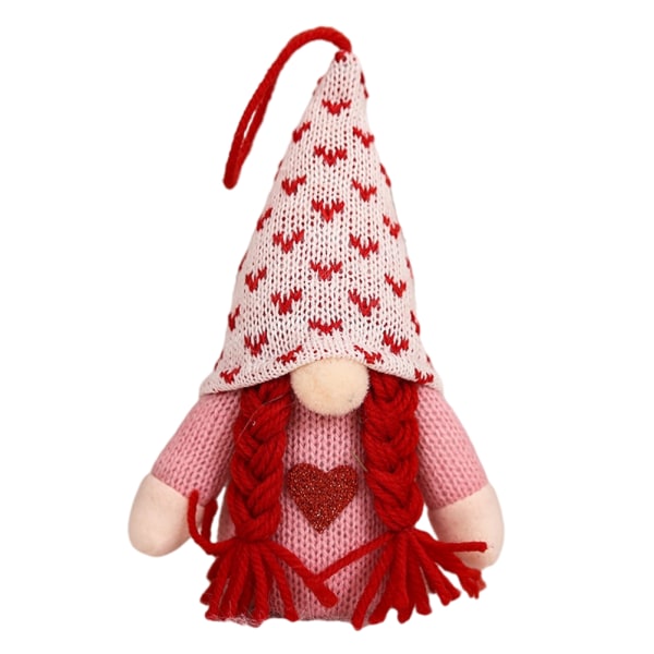 Alla hjärtans plysch Gnome presenter Alla hjärtans dag LED-ljus Ansiktslös docka Handgjorda dockornament för julbord Bordsbord kontorsinredning
