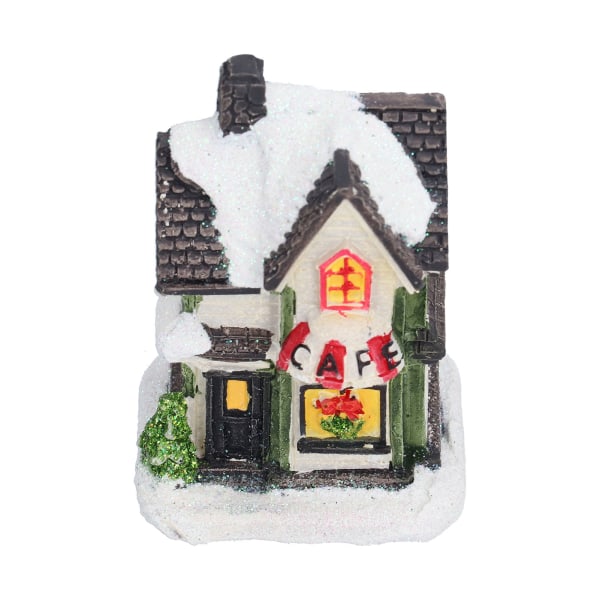 Christmas Village House LED Christmas Resin Light House med LED-ljus batteridrivet