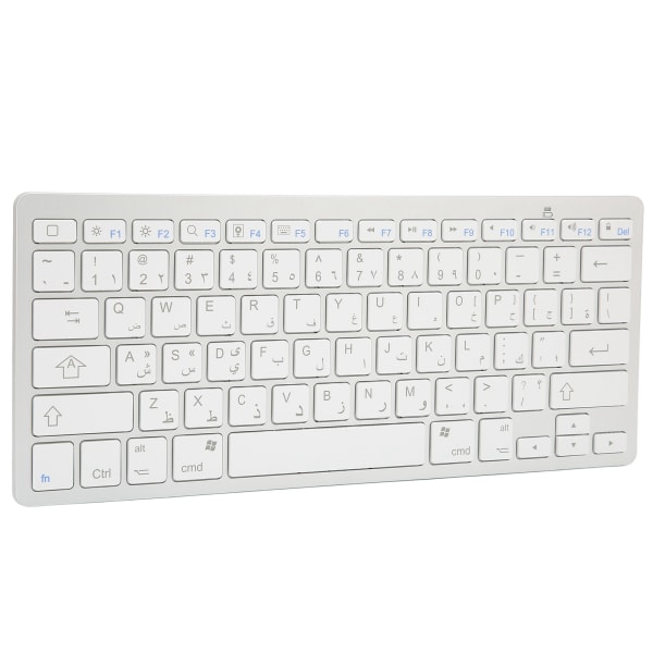 Trådlöst tangentbord Mini 78 tangenter Ultratunna bärbara vita datortangentbord för Android för OS X för IOS för WindowsArabic