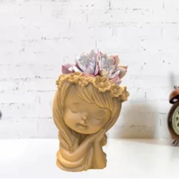 Liten suckulent blomkruka form Liten blomkruka molds Krans flicka DIY 3D Creative pennhållare