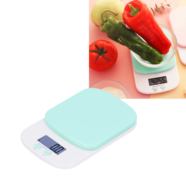 Gör-det-själv-kök elektronisk våg 0,1 g Bärbar minivåg med hög precision för kökshem (grön)