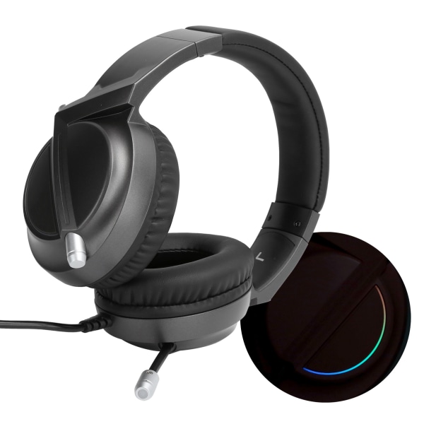 AJAZZ hörlurar trådbundna Over-Ear-spelbrusreducerande headset med RGB-ljuseffekt AX365Black