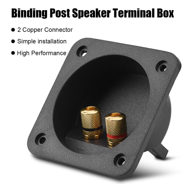 Högtalare Terminalbox Shell 2 Kopparbindande stolpe Trådkabelkontakt Akustiska komponenter
