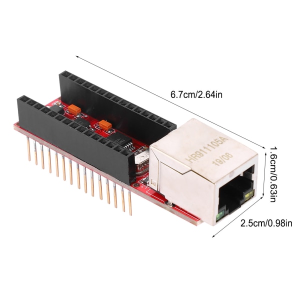 Mini ENC28J60 Web Server/Client Ethernet Shield Module Ethernet Board Passar för Arduino Nano