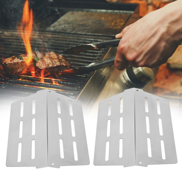 Rostfritt stål BBQ Gasgrill Värmeplatta Shield Tältbyte Passar för Weber Genesis 300-serien